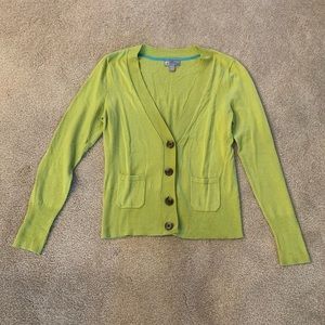 Green Button Up Cardigan